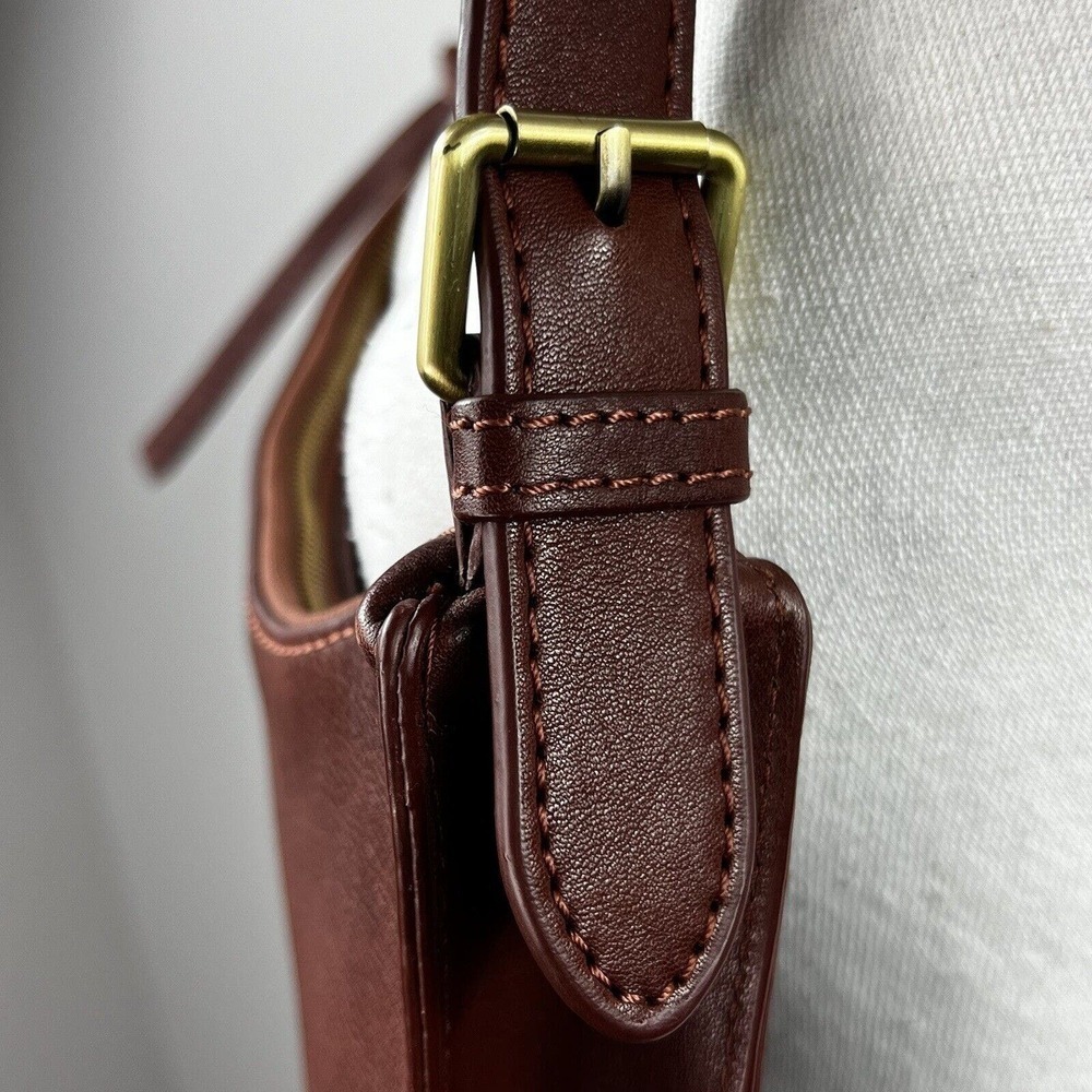 C&C California Women's Brown Leather Shoulder Tote Bag - Picture 7 of 16